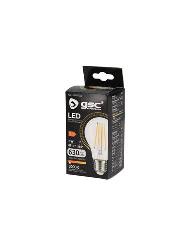 Lámpara LED estándar Serie Oro 6W E27 3000K