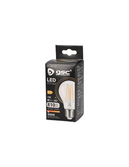 Lámpara LED estándar Serie Oro 7W E27 3000K