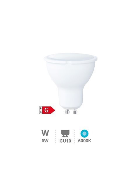 Lámpara LED dicroica 6W GU10 3000K regulable