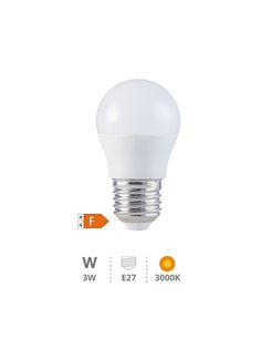 Lámpara LED esférica 3W E27 3000K 2