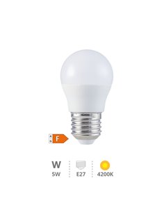 Lámpara LED esférica 5W E27 4200K 2