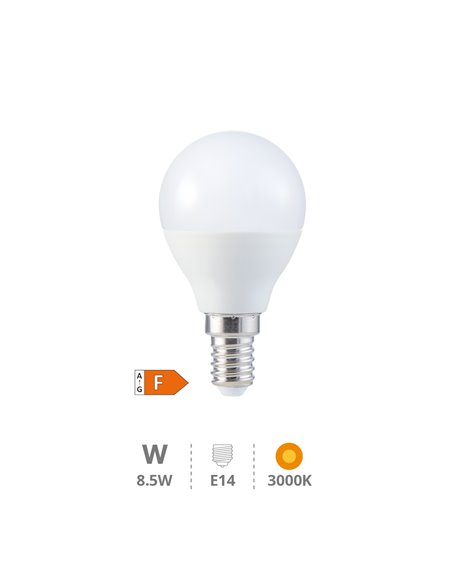 Lámpara LED esférica 8,5W E14 3000K