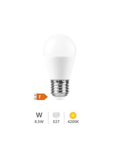 Lámpara LED esférica 8,5W E27 4200K 2