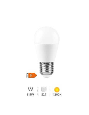 Lámpara LED esférica 8,5W E27 4200K