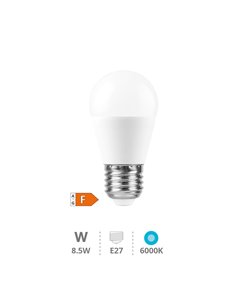 Lámpara LED esférica 8,5W E27 6000K 2