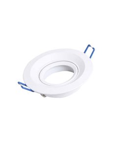Aro empotrable basculante redondo Blanco 2