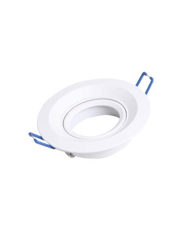 Aro empotrable basculante redondo Blanco