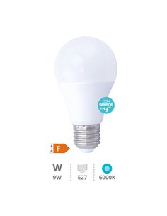 Lámpara LED estándar con sensor presencia + crepuscular 9W E27 6000K 2