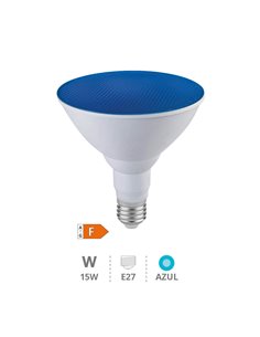 Lâmpada LED PAR38 18W E27 azul IP65 2