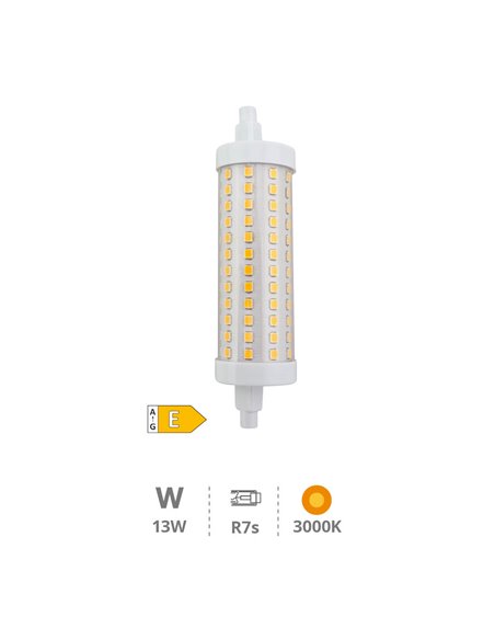 Lampara lineal LED 118mm R7s 12W 3000K regulable