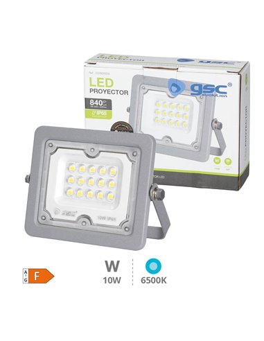 Proyector aluminio LED 10W 6500K IP65 Gris