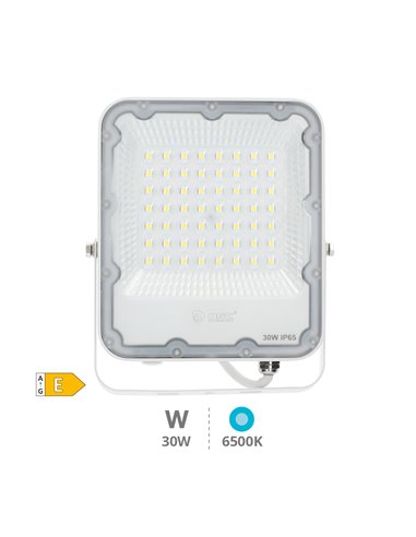 Proyector aluminio LED 30W 6500K IP65 Blanco