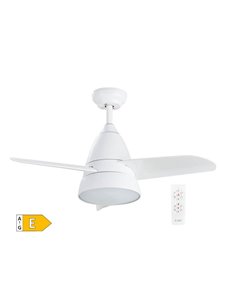 Ventilador de techo con mando 36' CCT 3 aspas Blanco 2