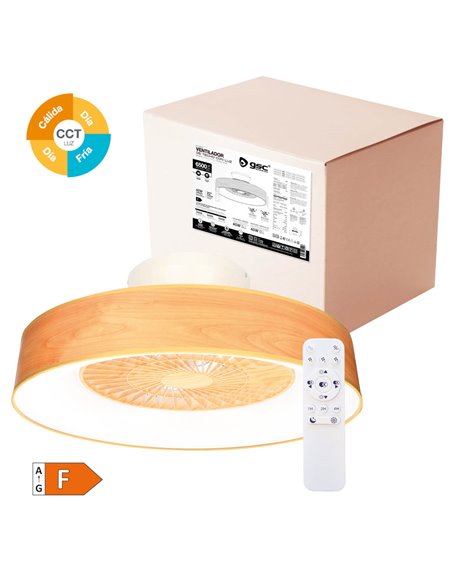 Ventilador de techo con mando CCT regulable gris 570*225mm (copia)