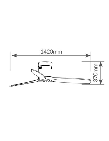 Ventilador de techo con mando CCT regulable madera 570*225mm (copia)