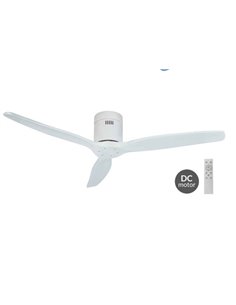 Ventilador de Teto DC 52' Motor 3 Lâminas Madeira Branco 2