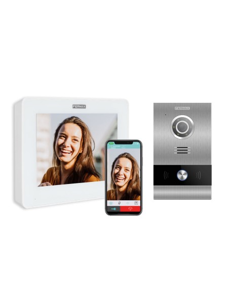 Kit Vídeo Porteiro Fermax 1L NEO Branco IP