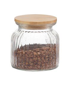 Bote cocina de vidrio y bambú 600ml MS72136 Andrea House
