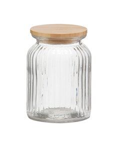 Bote cocina de vidrio y bambú 1000ml MS72137 Andrea House 2