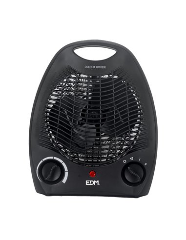 Calefactor de suelo vertical. color negro. 1000-2000W EDM