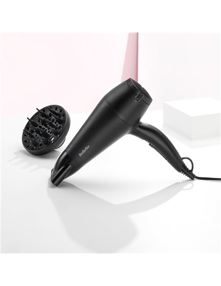 Secador 2000W com Difusor Preto Liso D215DE Babyliss
