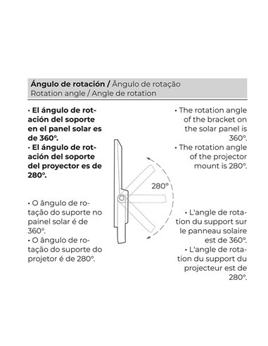 Foco proyector LED solar 200W 1.500lm 6.500K IP65 EDM