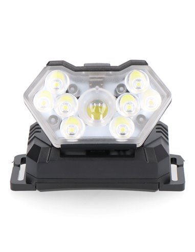 Linterna frontal a pilas 5W + 8x1W 400lm 9 LEDs EDM