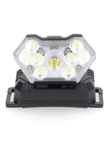 Linterna frontal a pilas 5W + 8x1W 400lm 9 LEDs EDM
