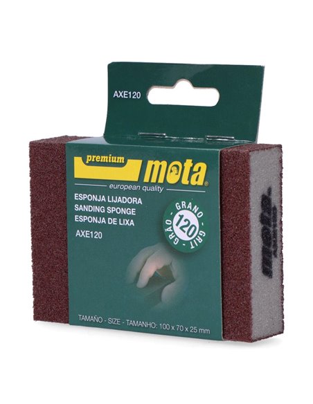 Lija esponja óxido de aluminio grano 120 Axe120 Mota