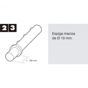 Espiga Persiana 100 mm. Para Disco o Capsula Plastico 2