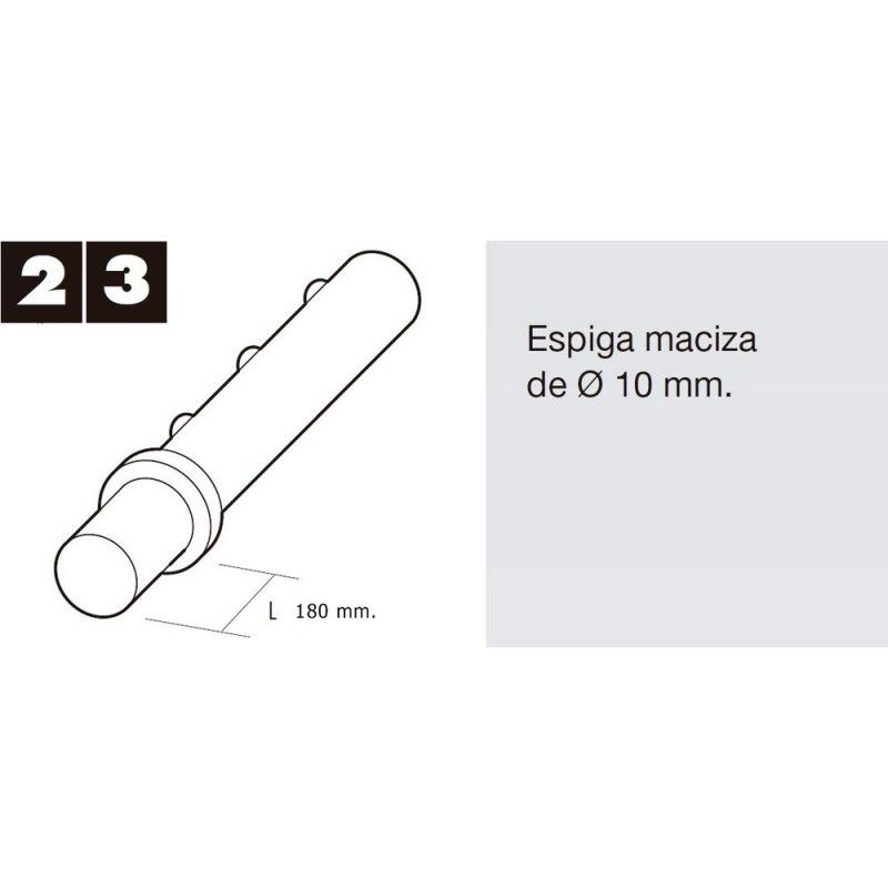 Espiga Persiana 100 mm. Para Disco o Capsula Plastico