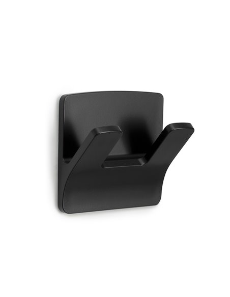 Cabide impermeável "Galho duplo" Preto fosco 2192-3 INOFIX
