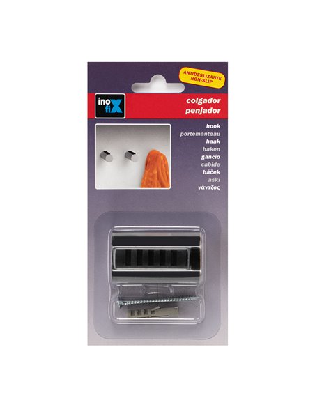 Colgador Cilíndrico Negro Mate 3087-3 Inofix