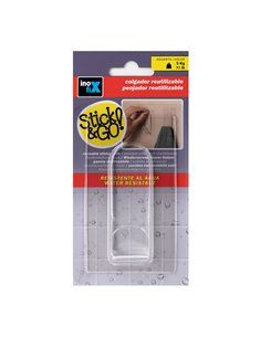 Colgador Adherente Reutilizable 'J' Transparente 1296-0 Inofix 2