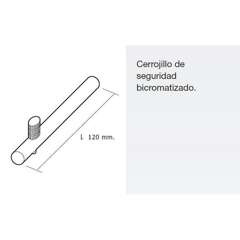 Cerrojillo Persiana Seguridad 120x5,5 mm.