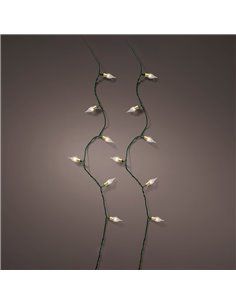 Guirnalda LED color blanco cálido 8 funciones efecto centello para interior 1790cm 493275