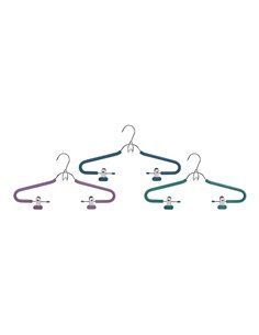 Percha cromo-espuma con 2 pinzas Mondex