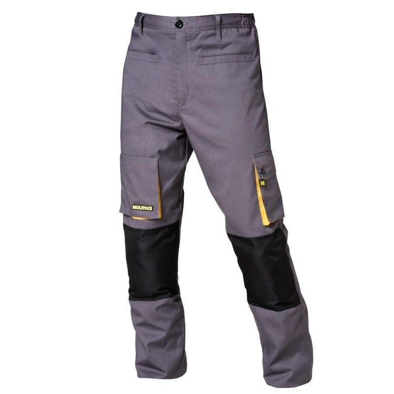 Pantalon Gris/Amarillo Largo Talla 38/40 S