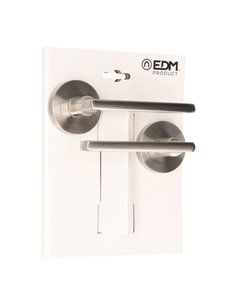 Blister juego roseta 606 niquel satinado EDM 2