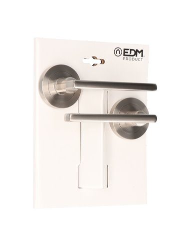 Blister juego roseta 606 niquel satinado EDM