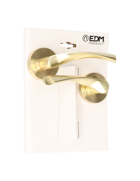 Blister juego roseta 707 laton satinado EDM