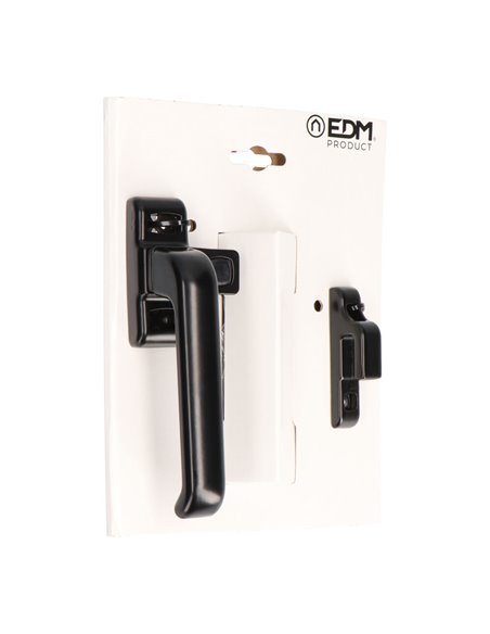 Fecho de Pressão Blister EDM 6801 Esquerdo Alumínio Preto