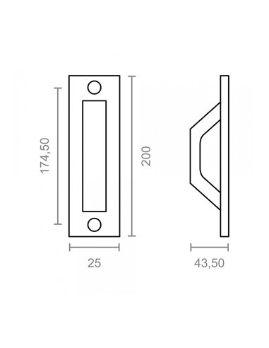 Blister asa placa recta 6804 aluminio blanco EDM