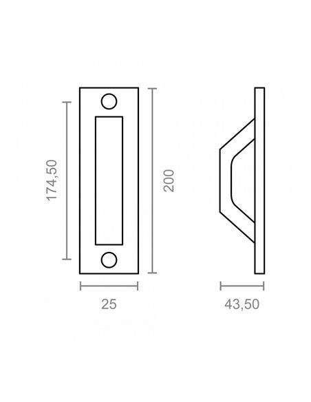 Blister asa placa recta 6804 aluminio blanco EDM