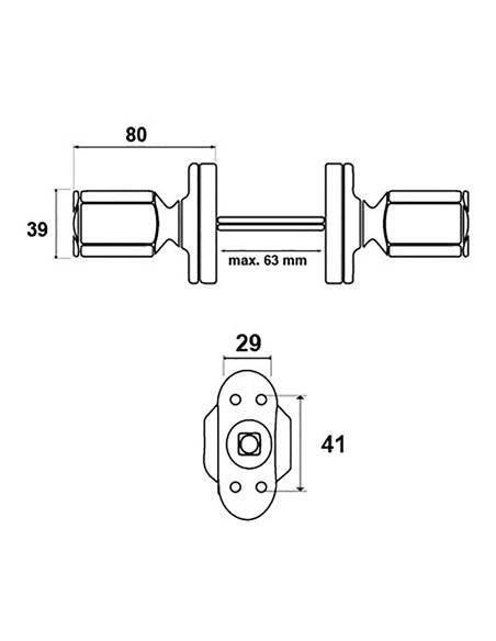 Blister pomo recuperable 6807 aluminio negro EDM