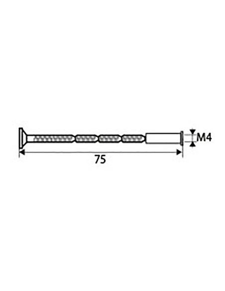 Blister tornillo pasante multicorte TRN02 M4x75mm LTD EDM