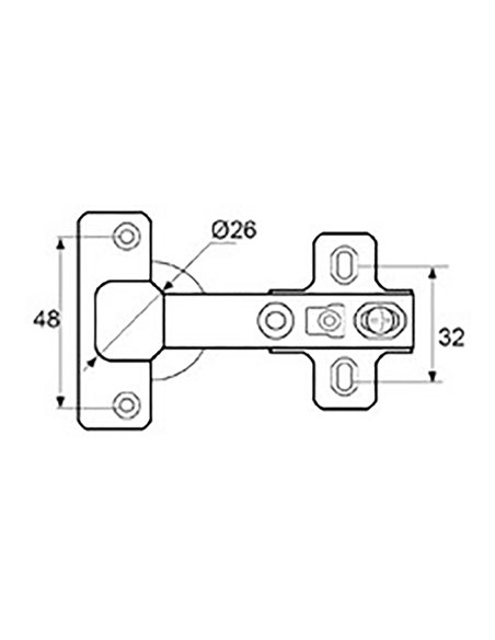 Dobradiça para copo blister Acod EDM BC01 26mm ZN