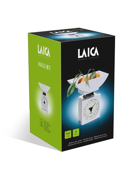 Balanza mecánica con bol blanca 1kg KS711 Laica
