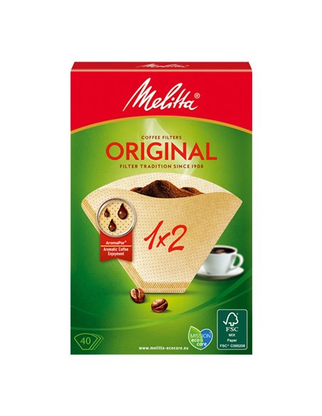 Filtro café 1-2 tazas 40 unid. Melitta