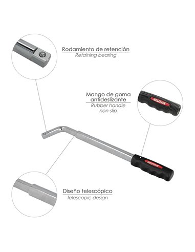 Chave extensível para roda de carro 17x19 mm.